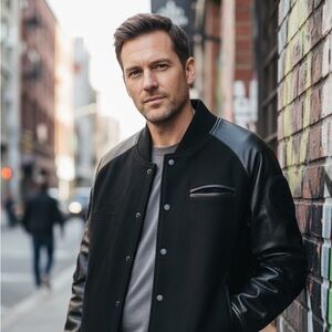 Rare Varsity Wool Blend Mens Jacket XL Black 90’s University Dark Scholar Warm